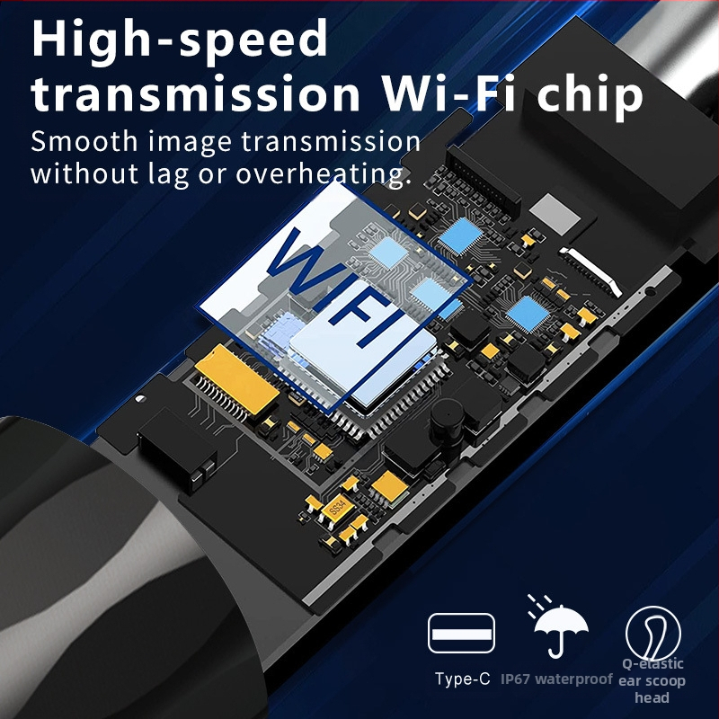 Детски визуален комплект за почистване на ухото със светещи лъжички и увеличително