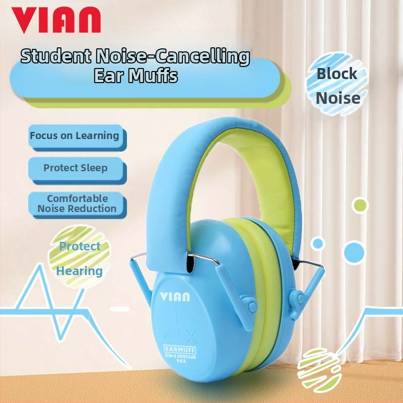 Garso izoliacijos ausų apsauga mokiniams ir vaikams – triukšmo sumažinimas, 24 dB, ABS+PU+putplastis