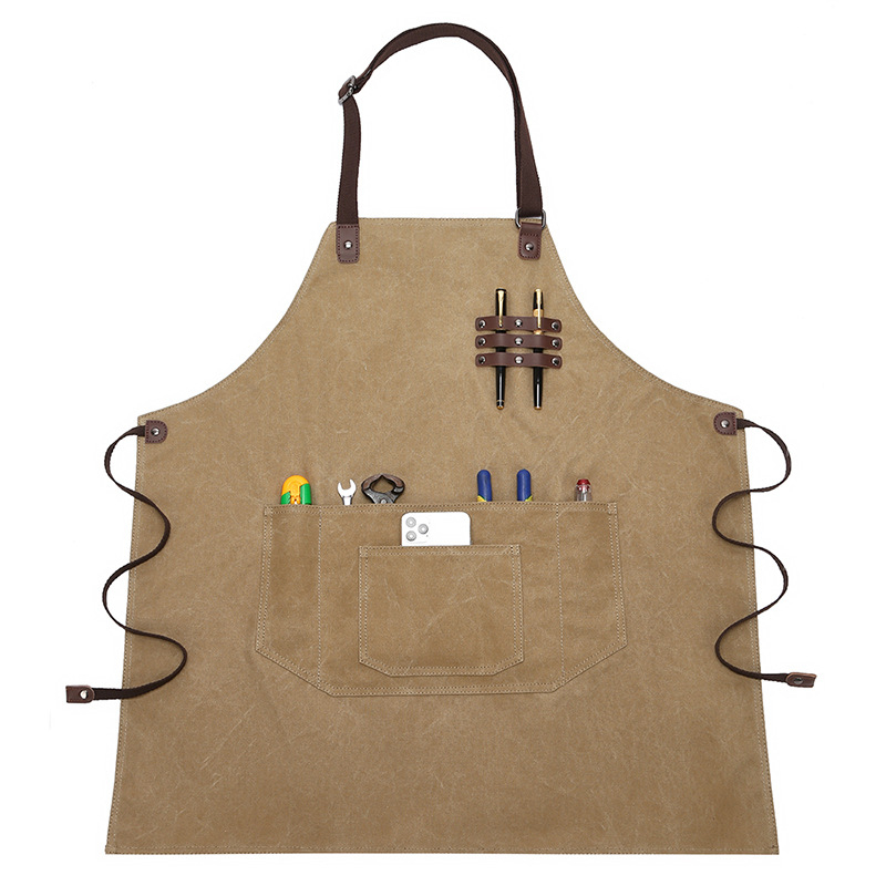 Ποδιά καμβά με πολλαπλές τσέπες – αναπνεύσιμη, ανθεκτική στη φθορά; Unisex, για εξωτερική χρήση (Υλικό: Καμβάς; Εσωτερική επένδυση: Καμβάς; Λειτουργία: Αναπνεύσιμη, Ανθεκτική στη φθορά; Φύλο: Unisex; Χρήση: Εξωτερικοί χώροι)