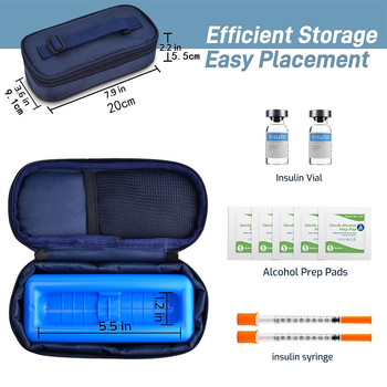 Inzulinės saugojimo krepšys su izoliacija, Oxford audinys, modelis YD-13, pritaikomas, logotipų spausdinimas įmanomas