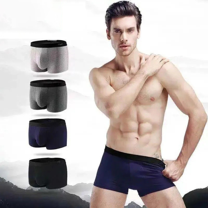 Vīriešu bokseršorti no kokvilnas ar vidējo jostu, elpojoši un antibakteriāli, 95–100% kokvilna, cirkšņa odere no viskozes