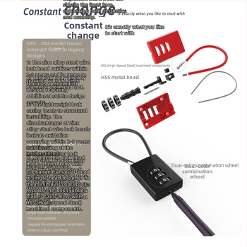 Καρδιάς σχήματος μηχανικό λουκέτο με κωδικό 06U – Ψευδάργυρος, κατάλληλο για σχολικές τσάντες, αποσκευές και τσάντες γυμναστηρίου; 4 mm μήκος της ράβδου κλειδώματος, απόσταση 15 mm μεταξύ ράβδων