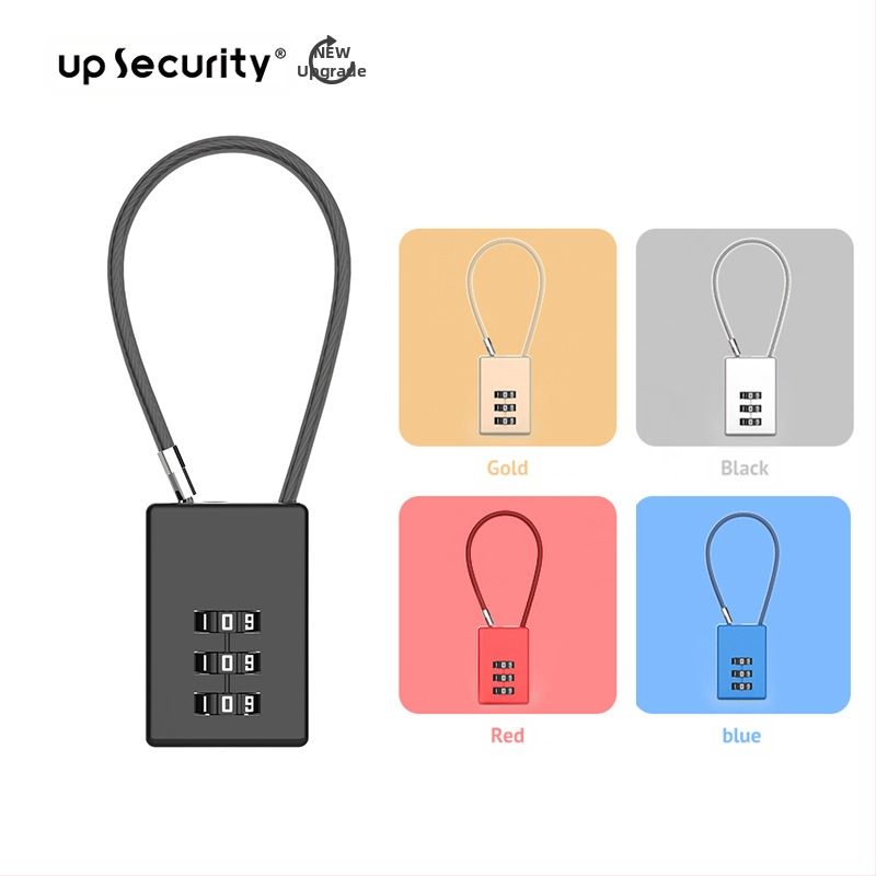 Srcolasti mehanički katanc s lozinkom 06U – cinkov legura, za školske torbe, prtljagu i torbe za teretanu; debljina zaključnog štapa 4 mm, razmak šipki 15 mm