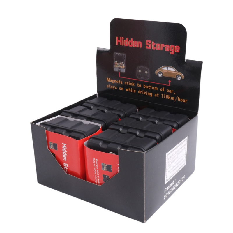 Cutie portabilă de depozitare pentru mașină, magnet sub scaun — compartiment ascuns pentru chei și ceas, plastic reutilizabil, design modern minimalist