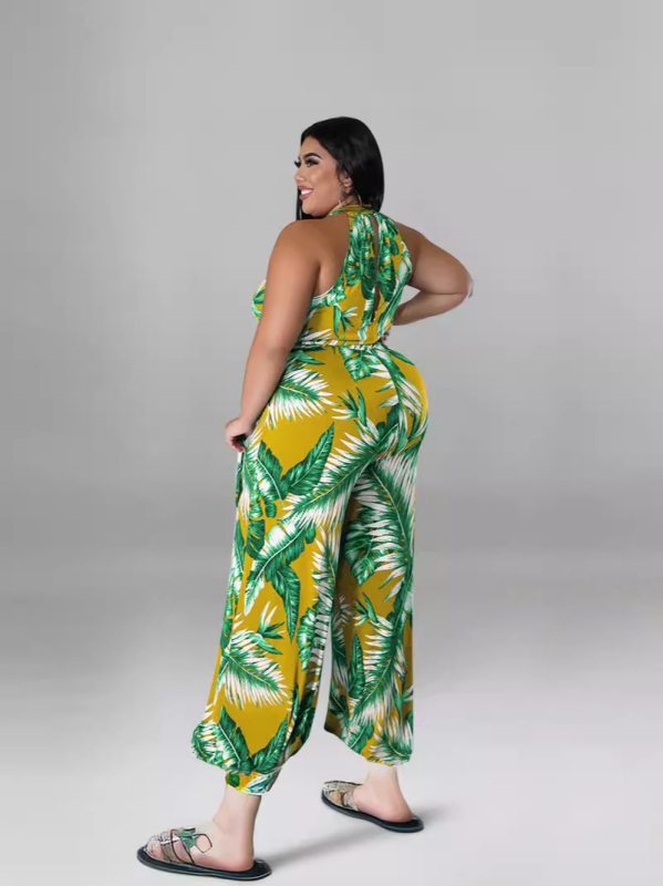 Kötött overál - ujjatlan, poliészter kötött anyag, középső derék, bő nadrág (Tavasz 2024)