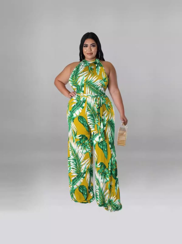 Kötött overál - ujjatlan, poliészter kötött anyag, középső derék, bő nadrág (Tavasz 2024)