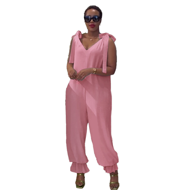 S11000 Ujjatlan overál, poliészter, laza szabású, széles lábú, pántos dizájn, 2025 tavasz, Venia