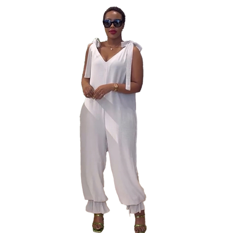 S11000 Ujjatlan overál, poliészter, laza szabású, széles lábú, pántos dizájn, 2025 tavasz, Venia