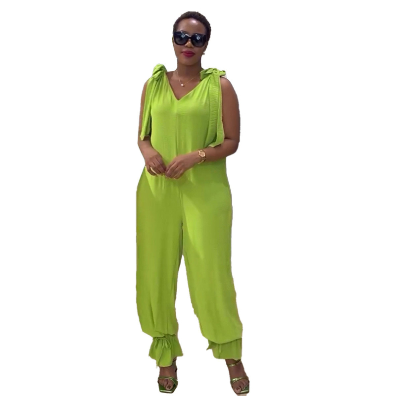 S11000 Ujjatlan overál, poliészter, laza szabású, széles lábú, pántos dizájn, 2025 tavasz, Venia