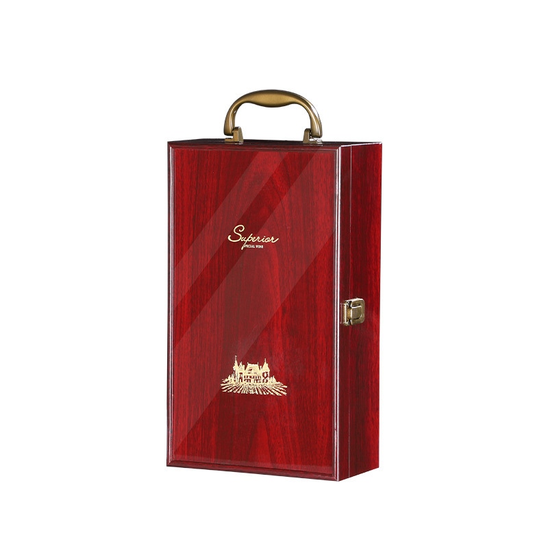 Ξύλινο διπλό κουτί δώρου κρασιού με αξεσουάρ — MDF κουτί τύπου βιβλίο, μάρκα Jianfeng, Premium Collection