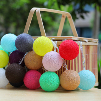 LED λωρίδα με βαμβακερά μπαλάκια για εσωτερική διακόσμηση, με κουτί μπαταριών, τηλεχειριστήριο με ρύθμιση φωτισμού, IP44