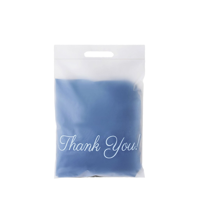 Ekspresinis maišelis - LDPE medžiaga, apkrova iki 5 kg, savarankiškai užsegamas, prisitaikomas užsegimo ilgis, spausdintas logotipas