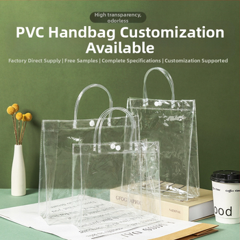 Skaidi PVC rankinė, Kemi prekės ženklas, dviejų sluoksnių pritaikoma tote rankinė dovanoms ir kosmetikos įpakavimui, logotipo pritaikymas