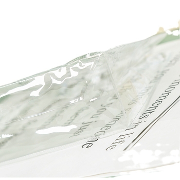 Skaidi PVC rankinė, Kemi prekės ženklas, dviejų sluoksnių pritaikoma tote rankinė dovanoms ir kosmetikos įpakavimui, logotipo pritaikymas