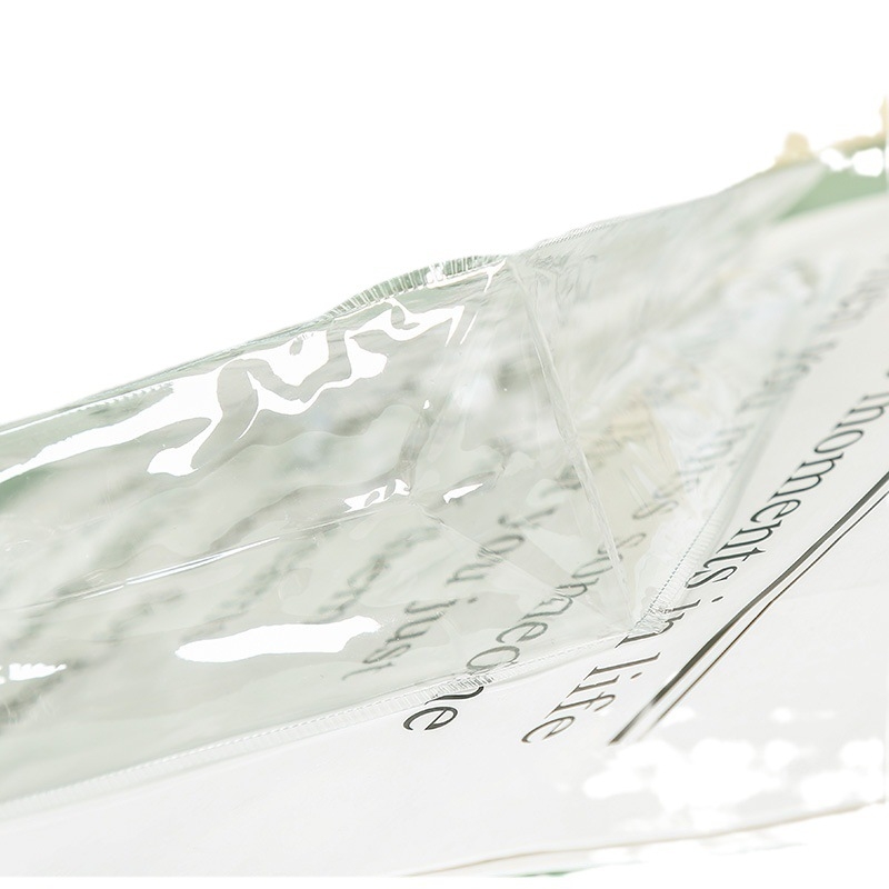 Skaidi PVC rankinė, Kemi prekės ženklas, dviejų sluoksnių pritaikoma tote rankinė dovanoms ir kosmetikos įpakavimui, logotipo pritaikymas