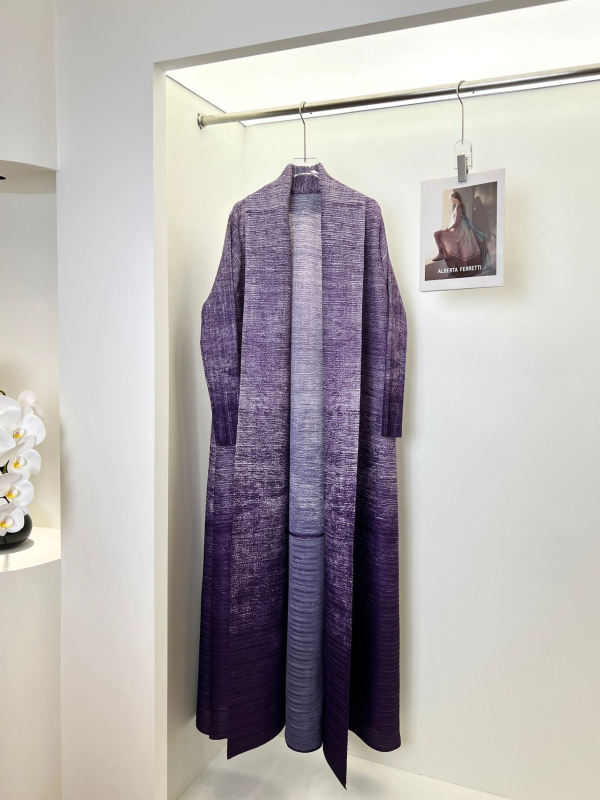 Pliszírozott abaya poliészterből, hosszú ujjú, gradient dizájn