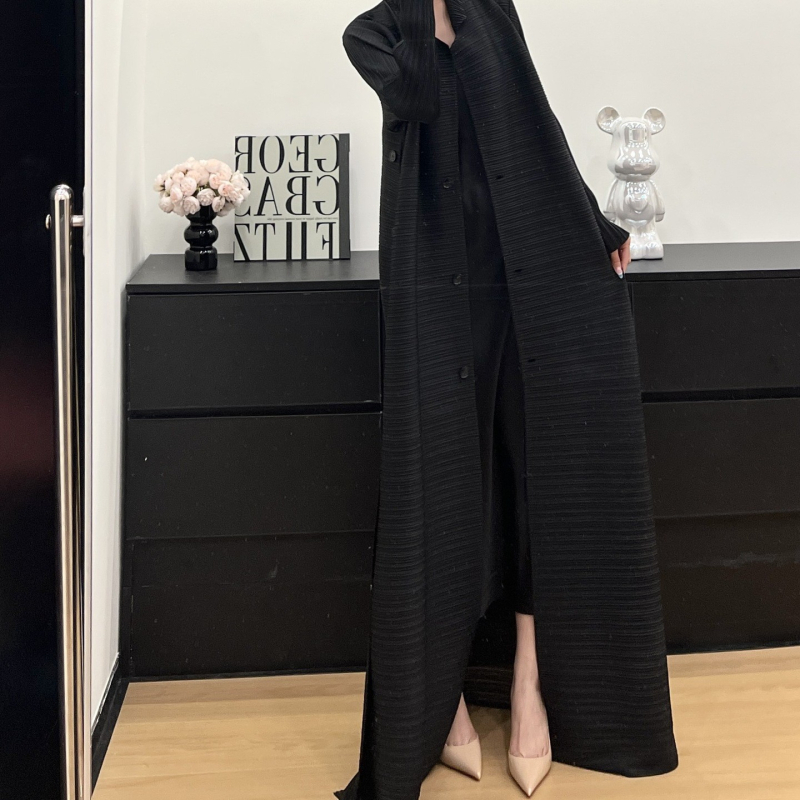 Abaya plisírozott hosszú ruha mintával, poliészter, hosszú ujjú, 2024 ősz