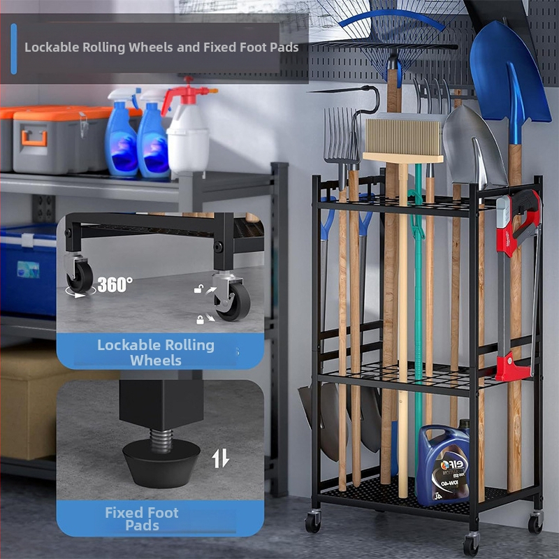 Fémből készült kerti szerszám-tároló állvány – modern, letisztult dizájn, asztali tároló és virágtartó állvány, 2025 tavasz