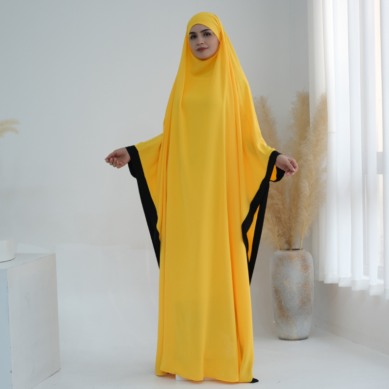 2024 Loriya haljina s blokovima boja i ukrasnim rubom LR696