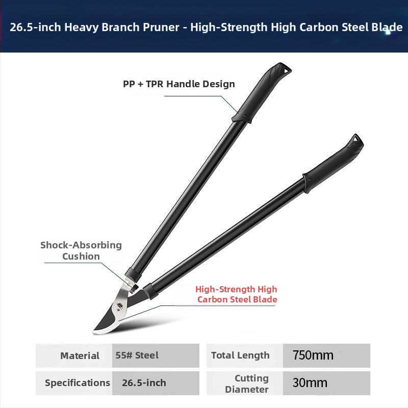 Deli ножици за подрязване със стоманени ножове SK-5, PP дръжки, за подрязване на клонки и плодни дървета