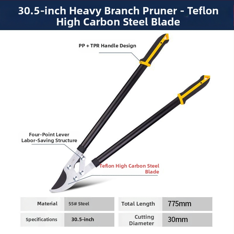 Deli ножици за подрязване със стоманени ножове SK-5, PP дръжки, за подрязване на клонки и плодни дървета