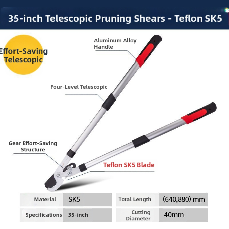 Deli ножици за подрязване със стоманени ножове SK-5, PP дръжки, за подрязване на клонки и плодни дървета