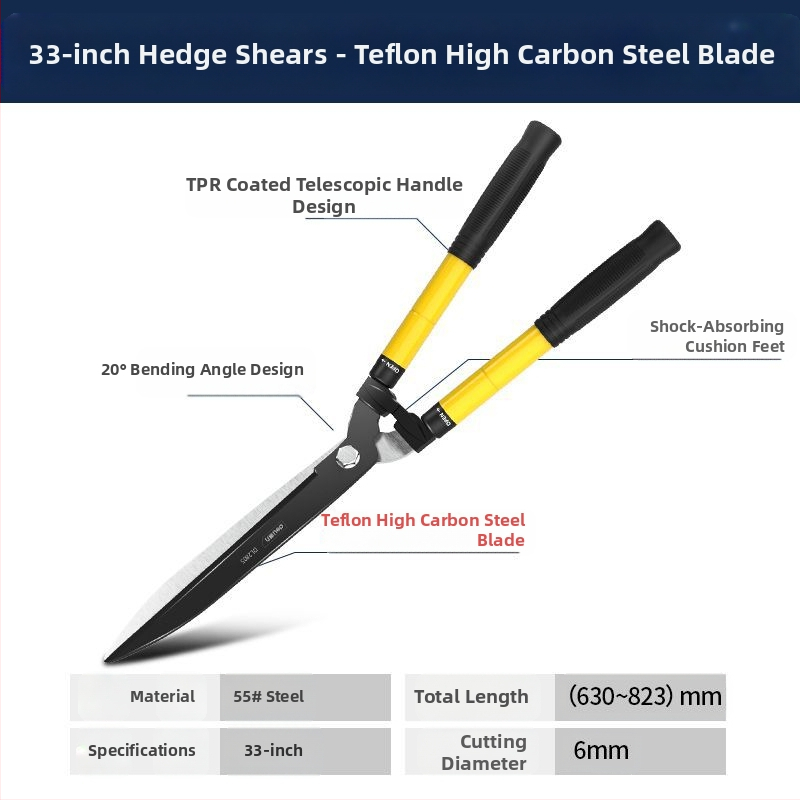 Deli ножици за подрязване със стоманени ножове SK-5, PP дръжки, за подрязване на клонки и плодни дървета