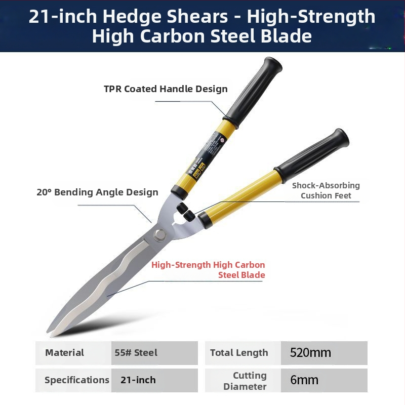 Deli ножици за подрязване със стоманени ножове SK-5, PP дръжки, за подрязване на клонки и плодни дървета