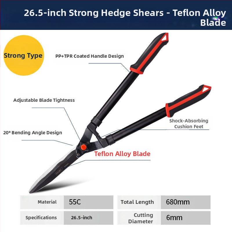 Deli ножици за подрязване със стоманени ножове SK-5, PP дръжки, за подрязване на клонки и плодни дървета