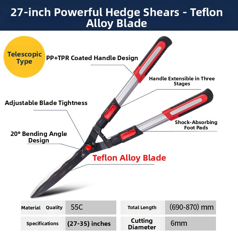 Deli ножици за подрязване със стоманени ножове SK-5, PP дръжки, за подрязване на клонки и плодни дървета