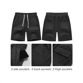 GURBAKS Ανδρικά Αθλητικά Σορτς - Άνετη Γραμμή, Βαμβάκι 60%, Υφαντό Ύφασμα, Καλοκαίρι