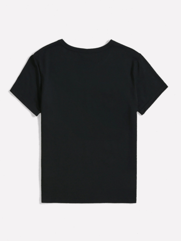 HOOK ON YOU Pamutpóló nyomtatott, kerek nyak, rövid ujjú, egyenes szabás, 70–80% pamut tartalom, Nyár 2023