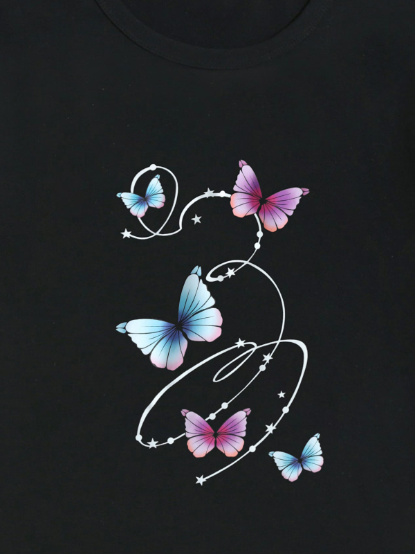 HOOK ON YOU Pamutpóló nyomtatott, kerek nyak, rövid ujjú, egyenes szabás, 70–80% pamut tartalom, Nyár 2023