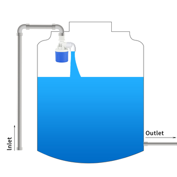 LCAUTOMATA Plastični plutajući ventil za kućne spremnike vode, kuglastog tipa, regulacija razine vode