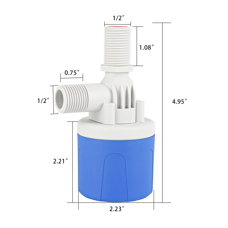 LCAUTOMATA Plastični plutajući ventil za kućne spremnike vode, kuglastog tipa, regulacija razine vode