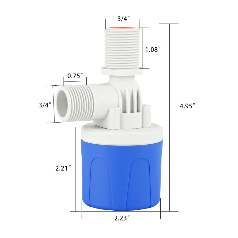 LCAUTOMATA Plastični plutajući ventil za kućne spremnike vode, kuglastog tipa, regulacija razine vode