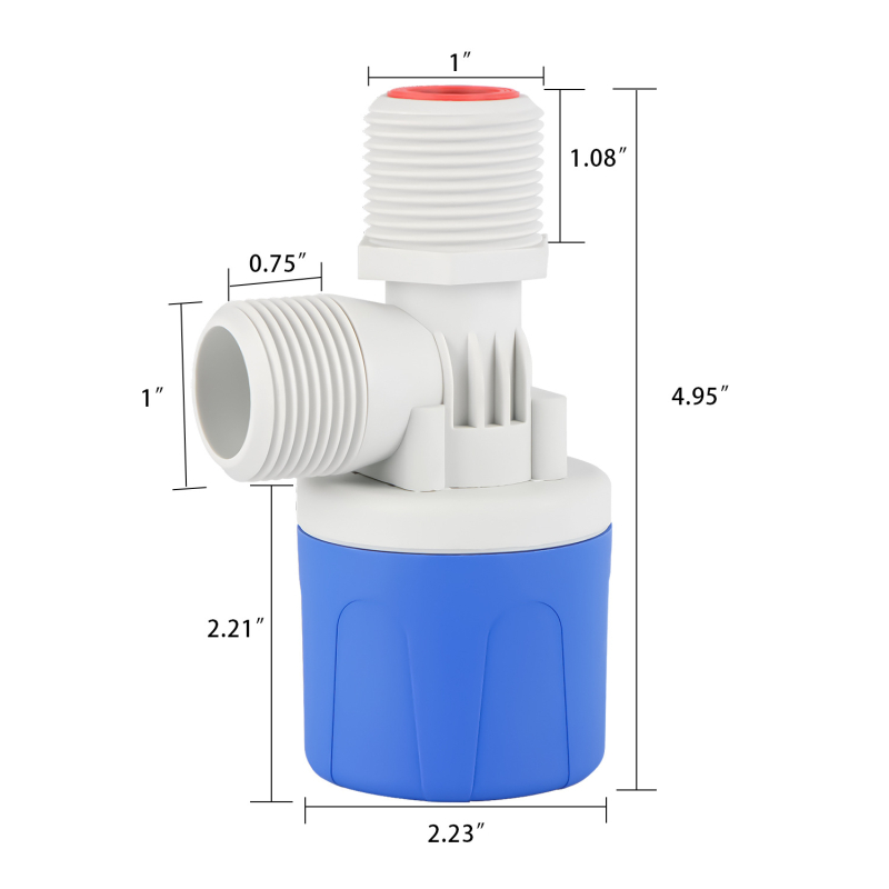 LCAUTOMATA Plastični plutajući ventil za kućne spremnike vode, kuglastog tipa, regulacija razine vode
