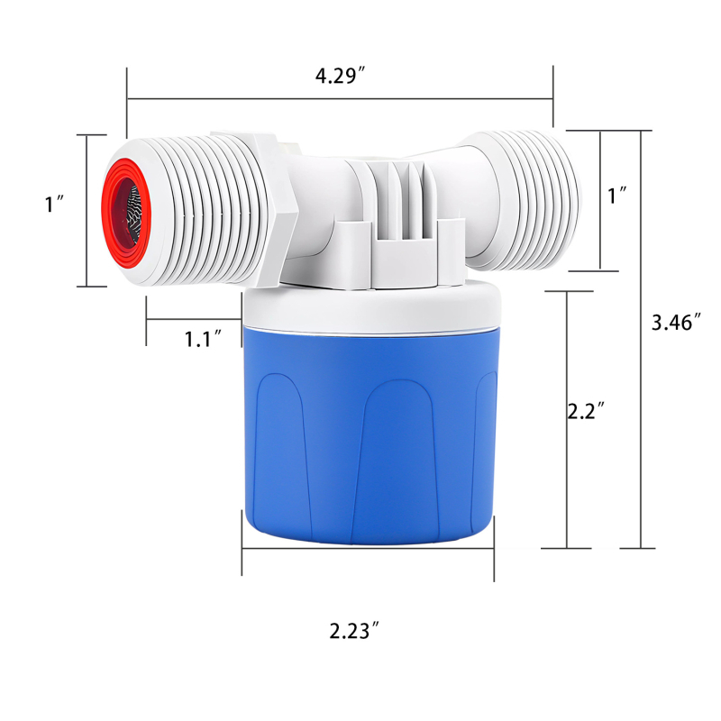 LCAUTOMATA Plastični plutajući ventil za kućne spremnike vode, kuglastog tipa, regulacija razine vode