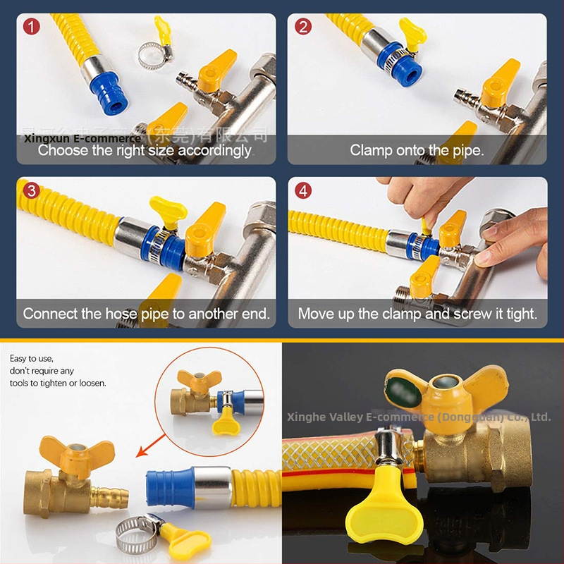Хомут за маркуч от 201 неръждаема стомана с дръжка – номинален диаметър 8–29 мм, захващащ диаметър 4–10 мм, за фиксиране на тръби, Galaxy Valley
