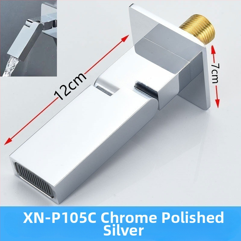 Rejtett réz csap a zuhanyhoz és mosdóhoz, menetes csatlakozás, 6 MPa, 1–80°C, modern stílus