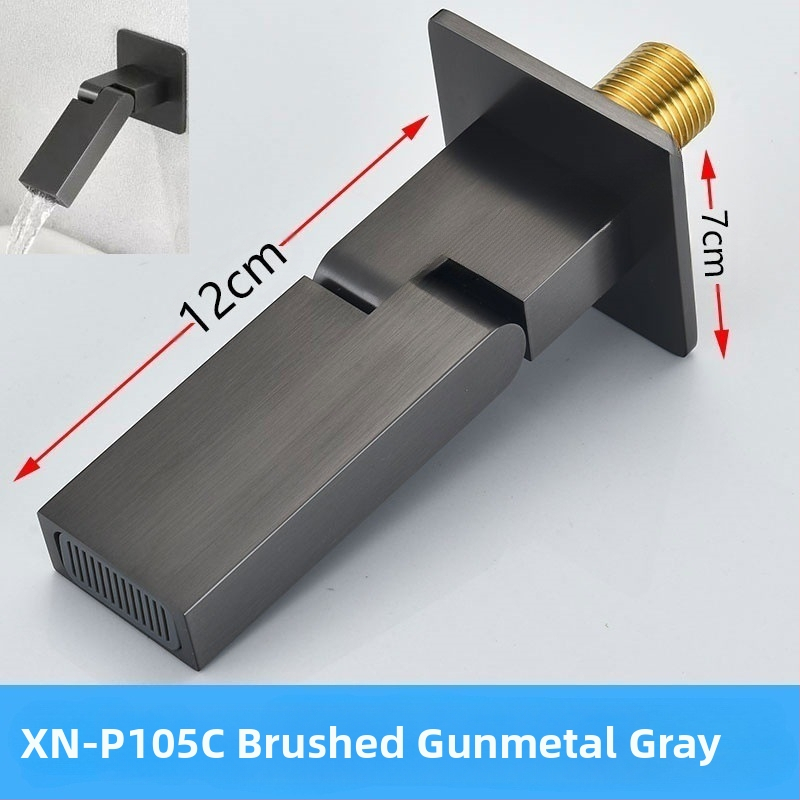 Rejtett réz csap a zuhanyhoz és mosdóhoz, menetes csatlakozás, 6 MPa, 1–80°C, modern stílus