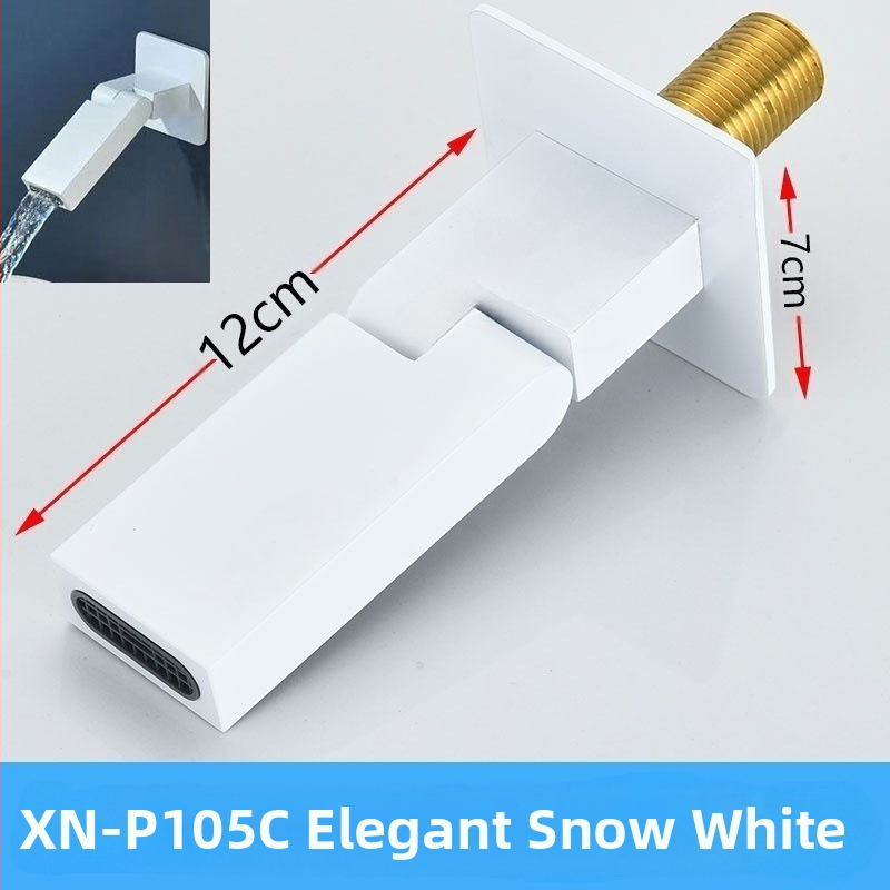 Rejtett réz csap a zuhanyhoz és mosdóhoz, menetes csatlakozás, 6 MPa, 1–80°C, modern stílus