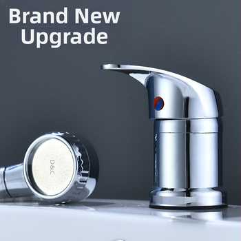 Sampont mosó csap meleg/hideg keverő szeleppel és nyomás alatti zuhanyfejjel | anyag: cinkötvözet | FCC tanúsítvány | kimenet: 6 | funkciók: keverés, késleltetés, húzás