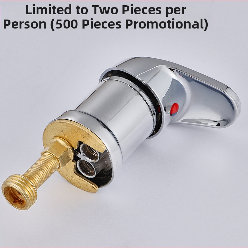 Sampont mosó csap meleg/hideg keverő szeleppel és nyomás alatti zuhanyfejjel | anyag: cinkötvözet | FCC tanúsítvány | kimenet: 6 | funkciók: keverés, késleltetés, húzás