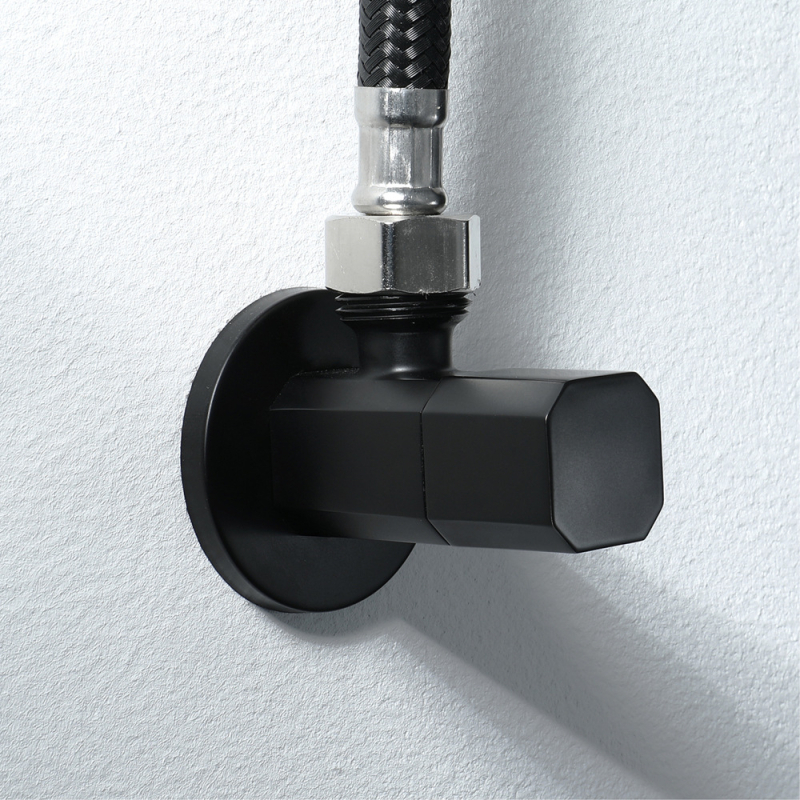 HIDEEP ugrađeni kutni ventil HIJF022 — bakar, radni tlak 0,03–1 MPa, unutarnji promjer 4 točke, četvrtasti dizajn, moderan stil