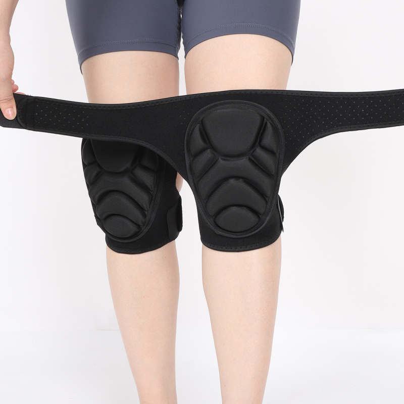 Коленни протектори за тренировки на открито: антиударна гъбена защита с велкро, за възрастни, подходящи за катерене, ски и кънки на лед