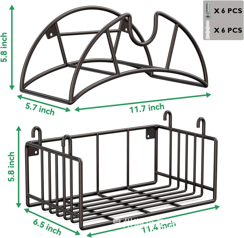 Vasból készült kerti tömlő tartó kosárral – nehéz használatra, asztali tárolás (Iron, Desktop storage, Hansen, 2023)