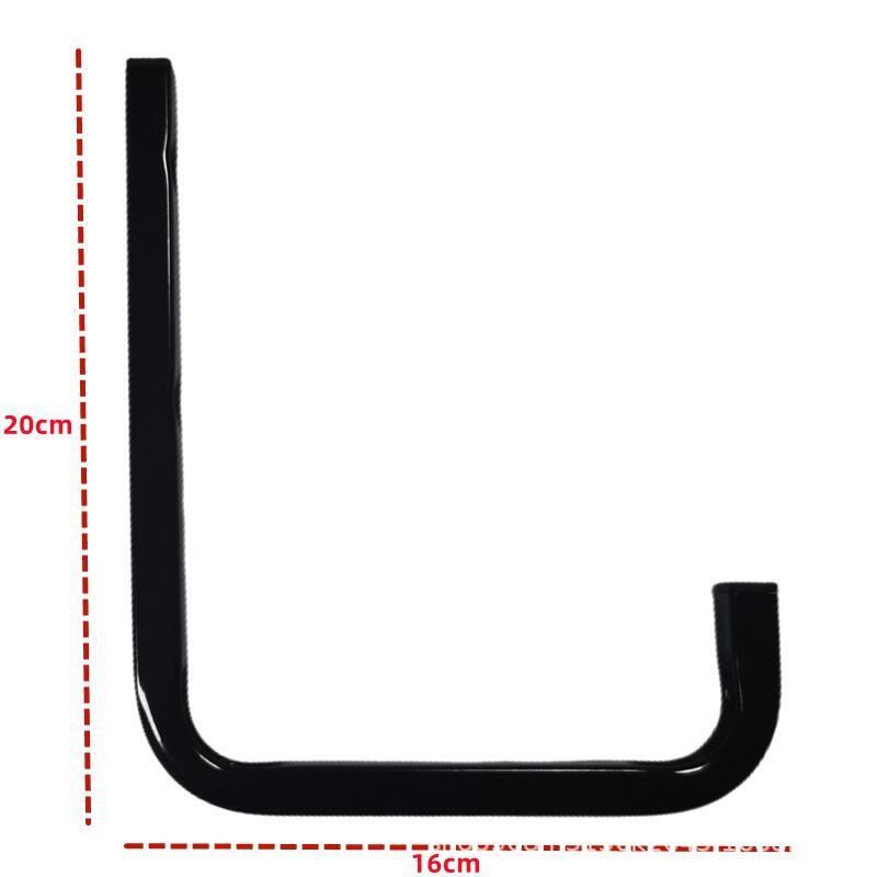 Garázs kampó, négyszögletes cső, egyszárú kampó, teherbírás >30 kg, 6 darab