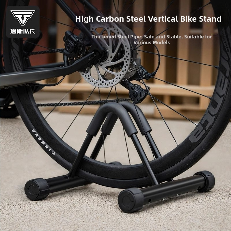 TOSUOD Καθετή βάση στάθμευσης ποδηλάτων για δρόμικά και ποδήλατα βουνού, ενισχυμένος σχεδιασμός, εσωτερική αποθήκευση, χάλυβας υψηλής περιεκτικότητας άνθρακα