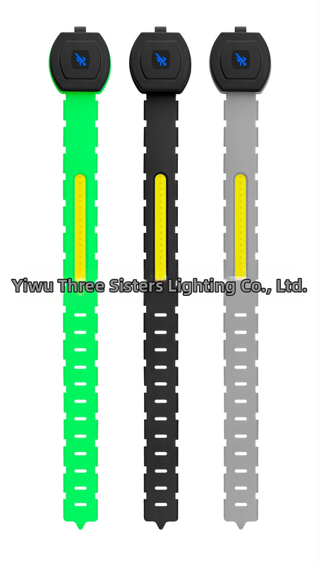 Гривна за бягане с COB LED, Type-C зареждане, ABS корпус, водоустойчива, батерия 800 mAh, обхват 200–500 м